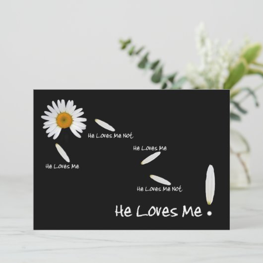 Hij houdt van mijn bruiloft kaart (Staand voorkant)