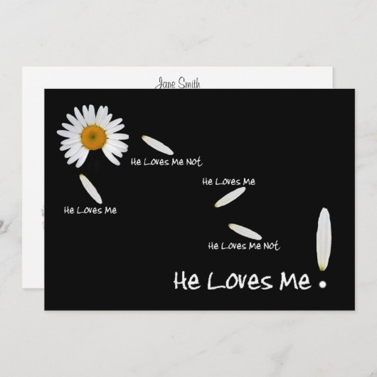 Hij houdt van mijn bruiloft kaart (Voorkant / Achterkant)