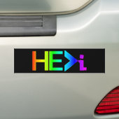 HIJ>I KNIELING BIDDEN - HIJ is groter dan in RNB Bumpersticker (Op auto)