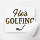 Hij is aan het golfen Funny Golfer MOM Golf Weeken Muismat (Met muis)