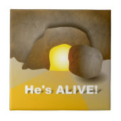 Hij is Alive. Tegeltje (Voorkant)