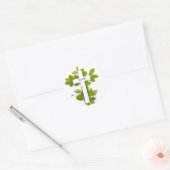 Hij is bewerkbare tekst in Risen/Pasen Ronde Sticker (Envelop)