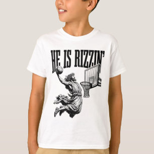 Hij Is Bysketbyll Rizzin Shirt Pasen Christen
