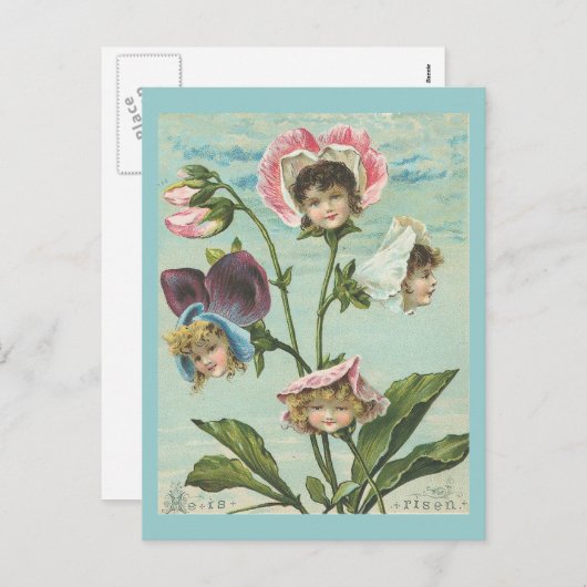 Hij is  Christelijk Pasen Feestdagenkaart (Voorkant / Achterkant)