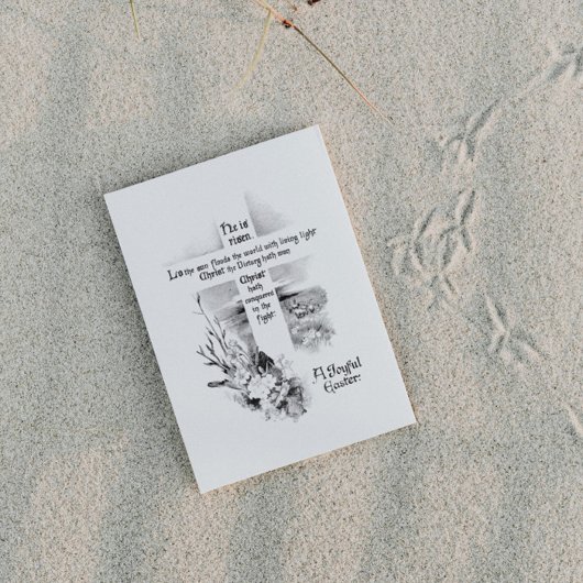 Hij is Christelijk Pasen Feestdagenkaart