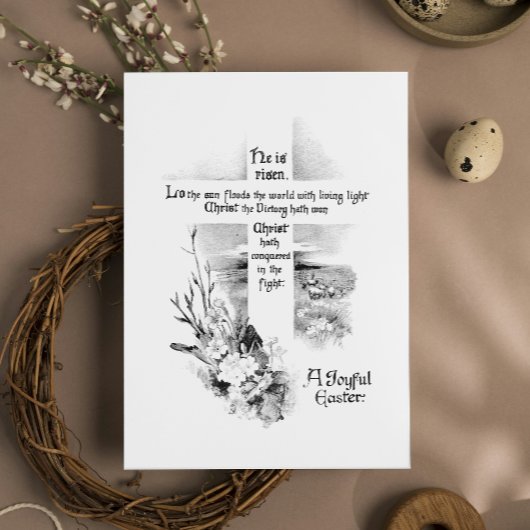 Hij is  Christelijk Pasen Feestdagenkaart