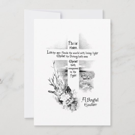 Hij is  Christelijk Pasen Feestdagenkaart (Voorkant)