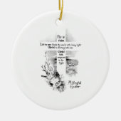 Hij is  Christelijk Pasen Keramisch Ornament (Voorkant)