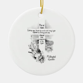 Hij is  Christelijk Pasen Keramisch Ornament