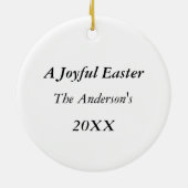 Hij is  Christelijk Pasen Keramisch Ornament (Achterkant)