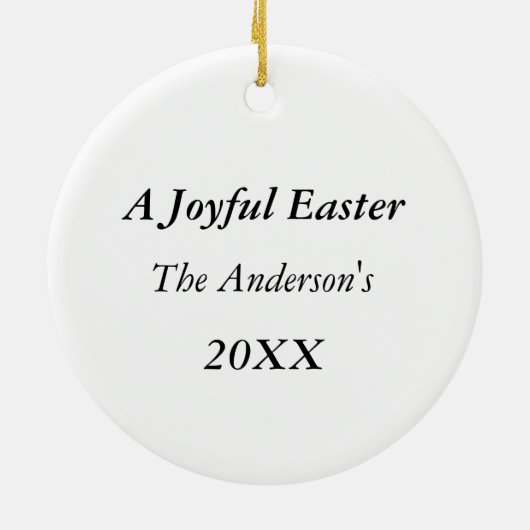 Hij is  Christelijk Pasen Keramisch Ornament (Achterkant)