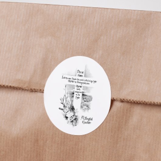 Hij is  Christelijk Pasen Ronde Sticker