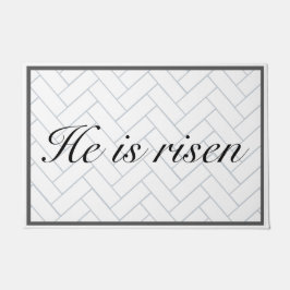 Hij is Christelijke paashok. Deurmat