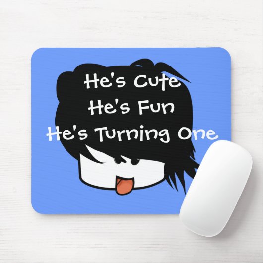 Hij is Cute, hij is degene die er een maakt. Muismat (Met muis)