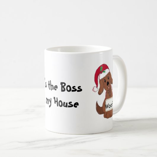 Hij is de baas... koffiemok (Voorkant rechts)