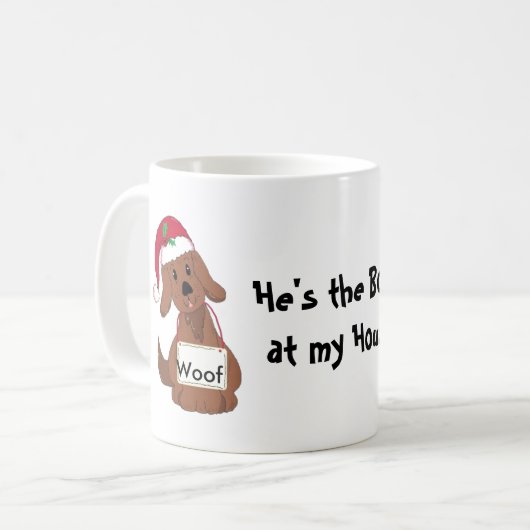 Hij is de baas... koffiemok (Voorkant links)