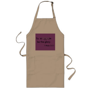 Hij is de glory Quote Apron Lang Schort