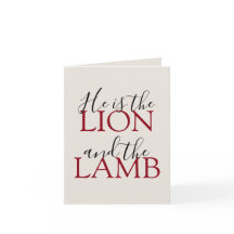 Hij is de Leeuw en het Lam Sympathie Vouwkaart