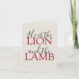 Hij is de Leeuw en het Lam Sympathie Vouwkaart Kaart