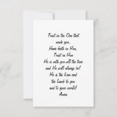 Hij is de leeuw en het lamsmedeleven kaart (Achterkant)