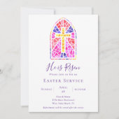 Hij is de Paasdienst van het verrezen Glas in lood Kaart (Voorkant)