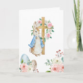 Hij is de Peter Rabbit Cross Feestdagen Kaart (Voorkant)
