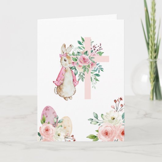 Hij is de Peter Rabbit Cross Feestdagen Kaart (Voorkant)
