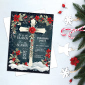 Hij is de Rede voor het Seizoen Cross Kerstmis Kaart