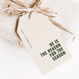 Hij is de reden voor de Christelijke feestdag van  Cadeaulabel