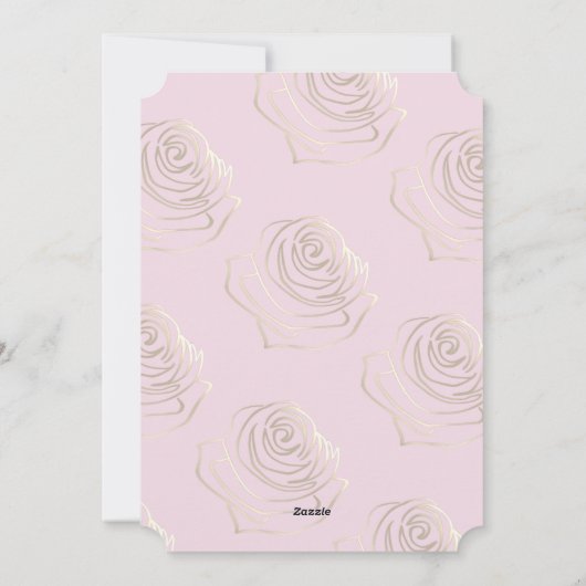 Hij is de roze Paasuitnodiging Kaart (Achterkant)