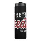 Hij is de Schepper Genesis 1:1 Thermosbeker (Voorkant)