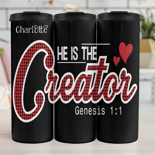 Hij is de Schepper Genesis 1:1 Thermosbeker