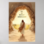 Hij Is Echt Opgestaan Pasen Christelijk Poster (Voorkant)