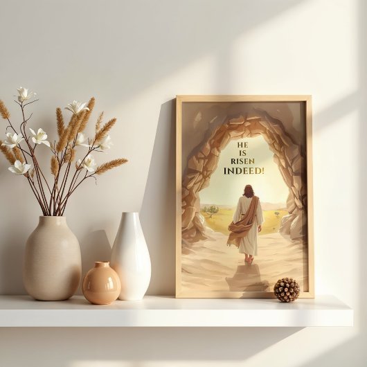 Hij Is Echt Opgestaan Pasen Christelijk Poster