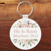 Hij is een Belgisch Roze Bijbelse Verse Sleutelhanger (Voorkant)