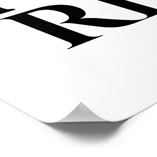 Hij is een Christelijk citaat Gezegde zwart wit Poster (Hoek)