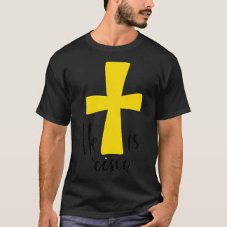 Hij is een Christelijke Jezus Happy Paasdag. T-shirt