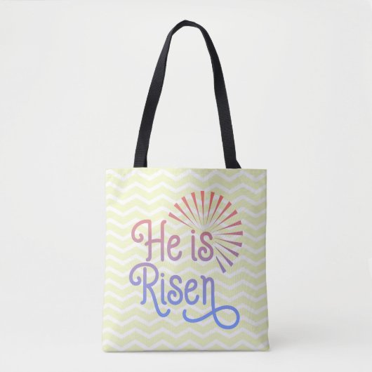 Hij is een Christelijke paasretrofoon. Tote Bag (Voorkant)