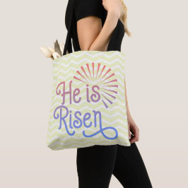 Hij is een Christelijke paasretrofoon. Tote Bag