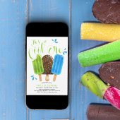 Hij is een Cool One Boy Popsicle Eerste Dag Kaart