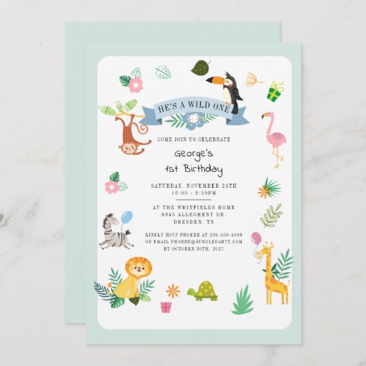 Hij is een eerste Oerwoud. Kaart (Voorkant / Achterkant)