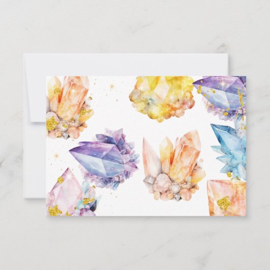 Hij is een Gem Verjaardagskristallen Jongens water Bedankkaart (Achterkant)