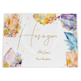 Hij is een Gem Verjaardagskristallen Jongens water Groot Cadeauzakje