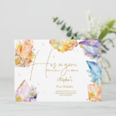 Hij is een Gem Verjaardagskristallen Jongens water Kaart (Staand voorkant)