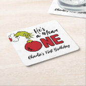 Hij is een gemene | Grinch Verjaardag Kartonnen Onderzetters (Schuin)