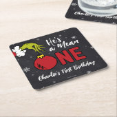 Hij is een gemene | Grinch Verjaardag Kartonnen Onderzetters (Schuin)