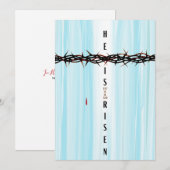 Hij is een gereisde kroon van de Thorns-kruisregen Feestdagenkaart (Voorkant / Achterkant)