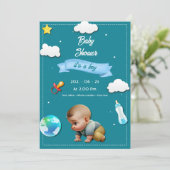 Hij is een jongen. kaart (Staand voorkant)