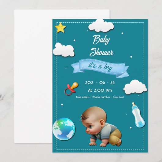 Hij is een jongen. kaart (Voorkant / Achterkant)