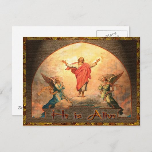 Hij is een levend Briefkaart (Voorkant / Achterkant)